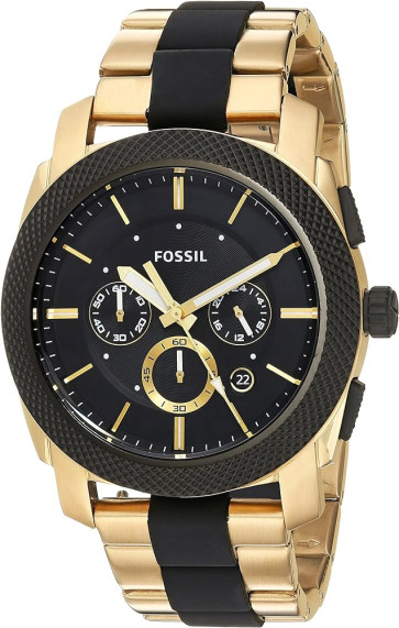 Bracelet de montre Fossil FS5261 Acier inoxydable Plaqué or 24mm